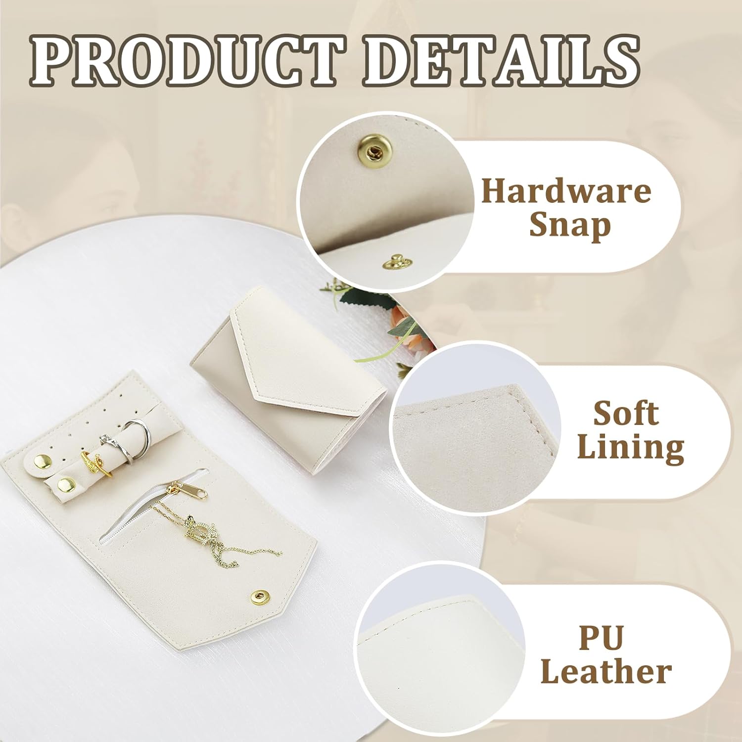 Portable Jewelry Organizer – Multi-functional Travel Folding Case for Rings, Earrings, and Necklaces